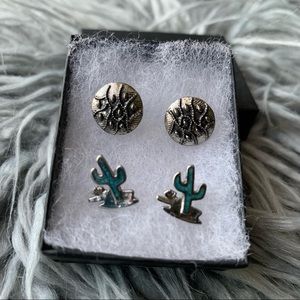 Two Pairs of Mexico Inspired Earrings